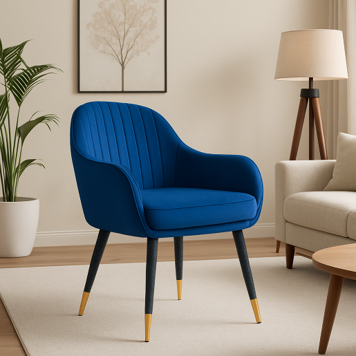 Blue Wingback Chair