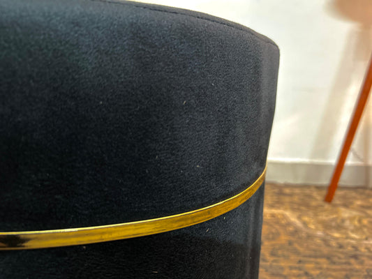 Ottoman Stool- Black