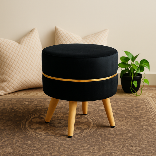 Ottoman Stools-Black